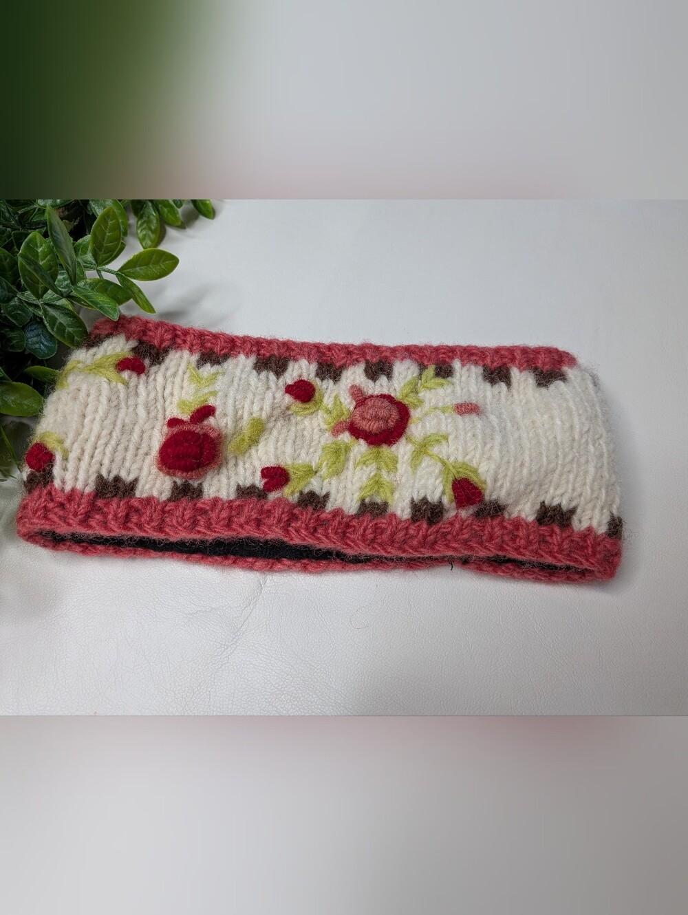 Midwest Gift Wool Knit Fleece Lined Headband Ear Warmers